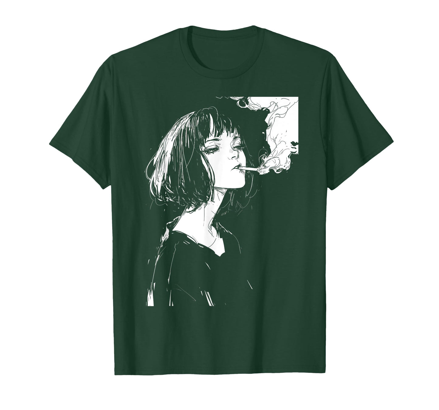 Soft Grunge Kawaii Anime Girl Smoking Waifu Otaku Japanese T-Shirt