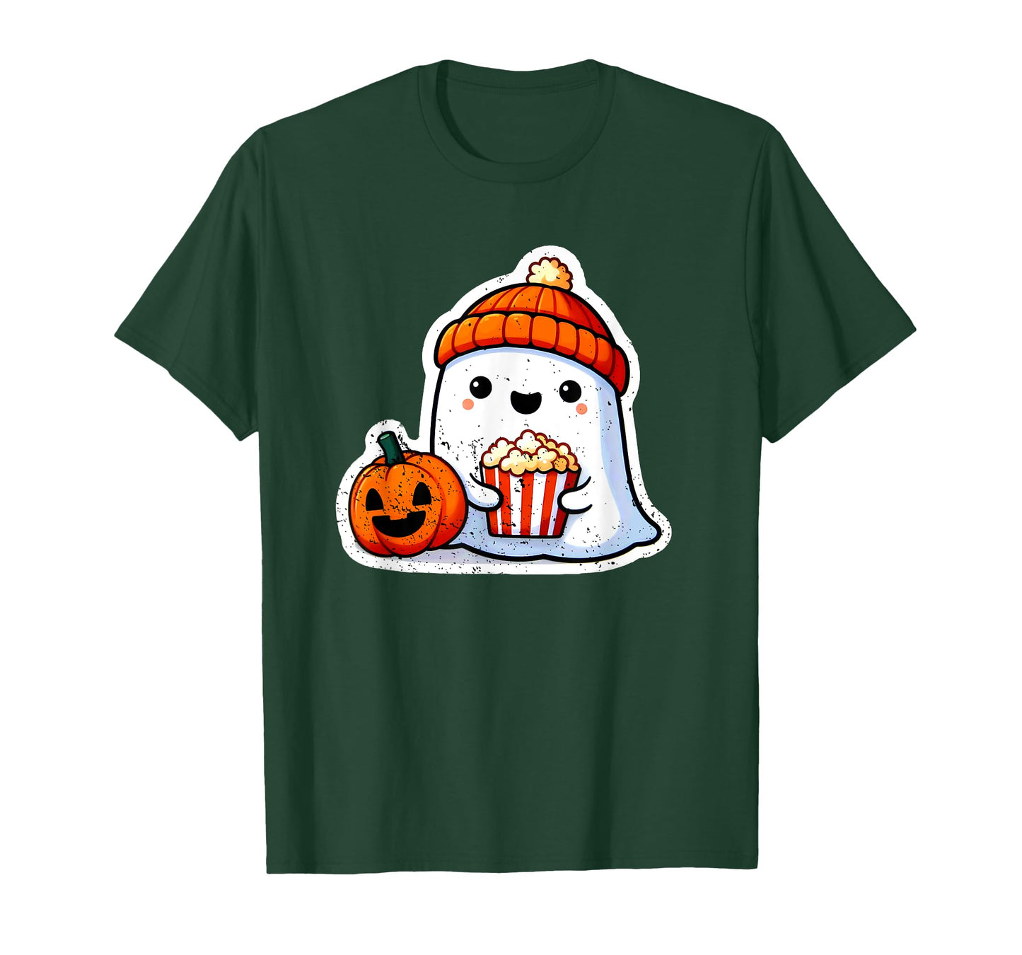 Halloween Ghost Movie Popcorn Horror Costume Girl Kids Women T-Shirt