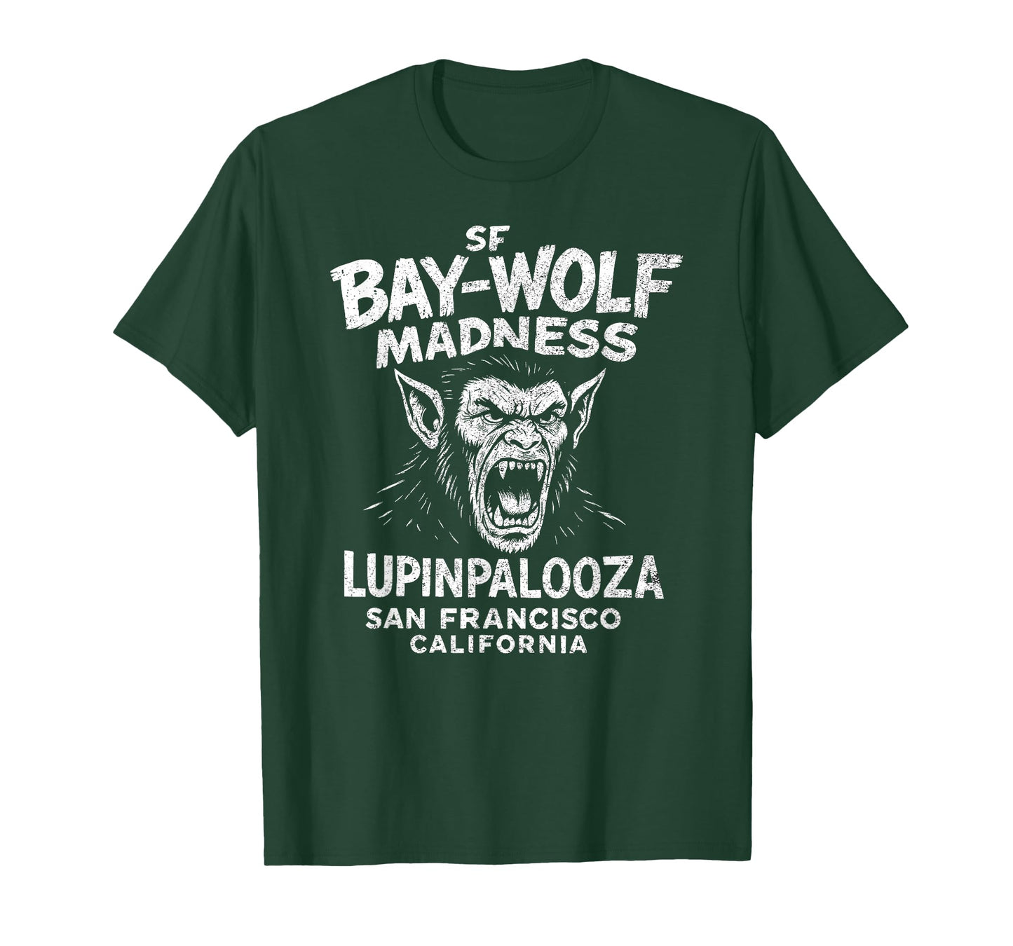 SF Bay Wolf Madness Lupinpalooza, Halloween Werewolf T-Shirt