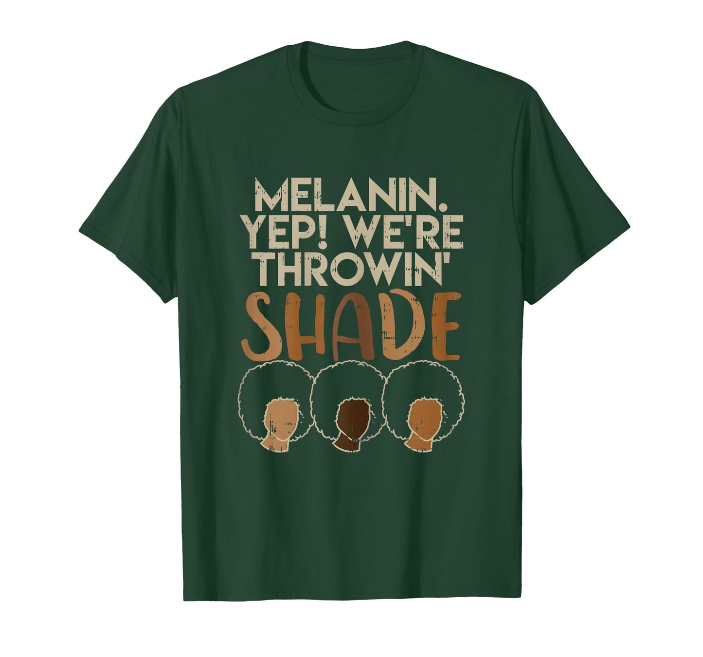 Melanin We're Throwing Shade Black Pride African Girls Gift T-Shirt