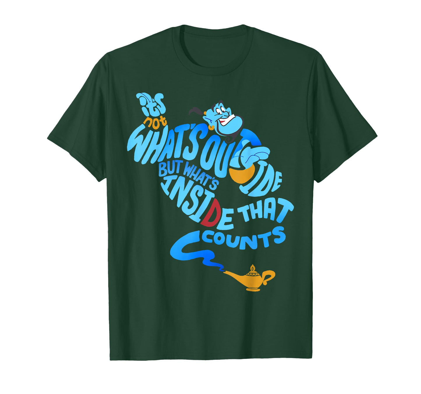 Disney Aladdin Genie Out Bottle Quote Graphic T-Shirt T-Shirt
