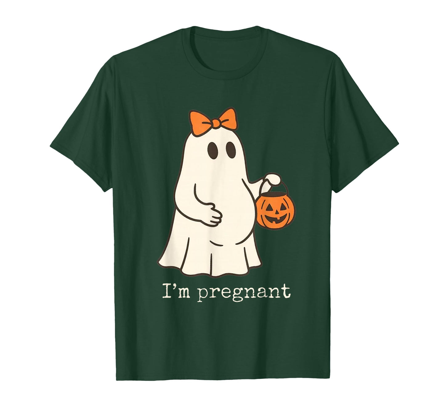 I'm Pregnant We're Pregnant But Mostly Her Ghost Halloween T-Shirt