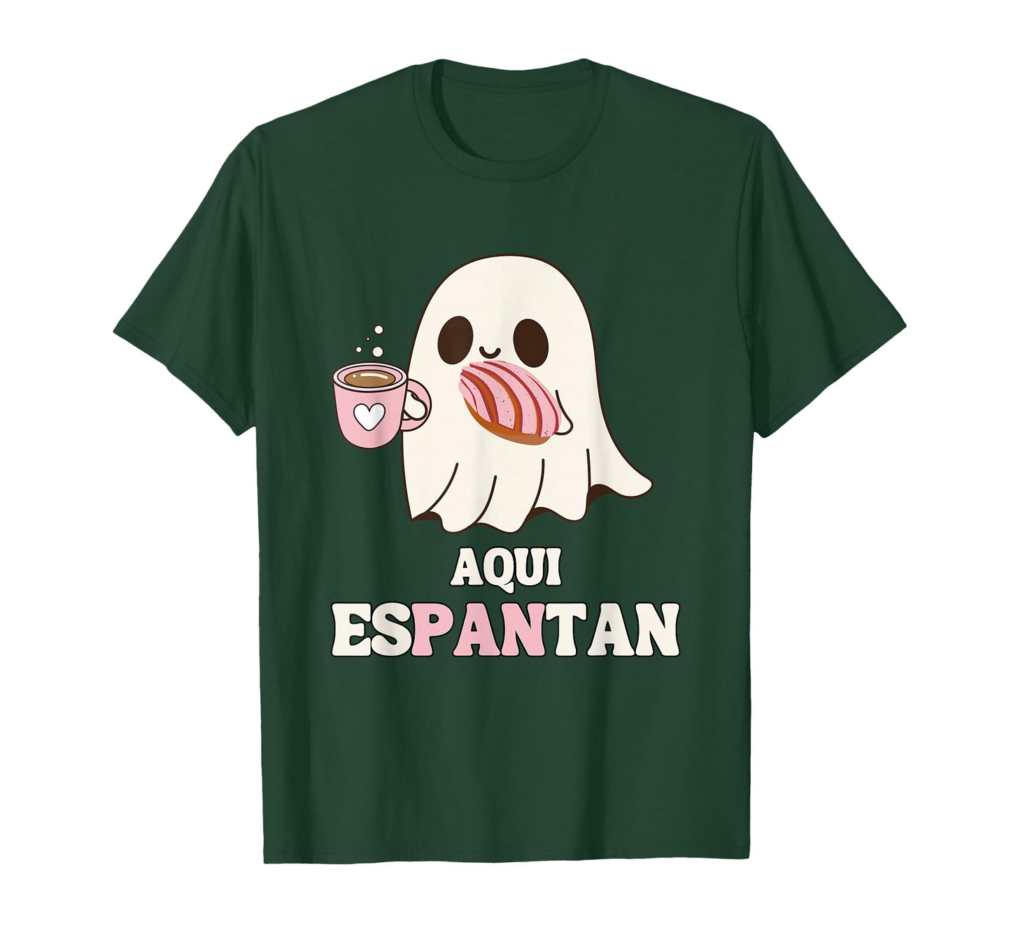 Aqui Espantan - Funny Spanish Halloween Mexican Pan Dulce T-Shirt