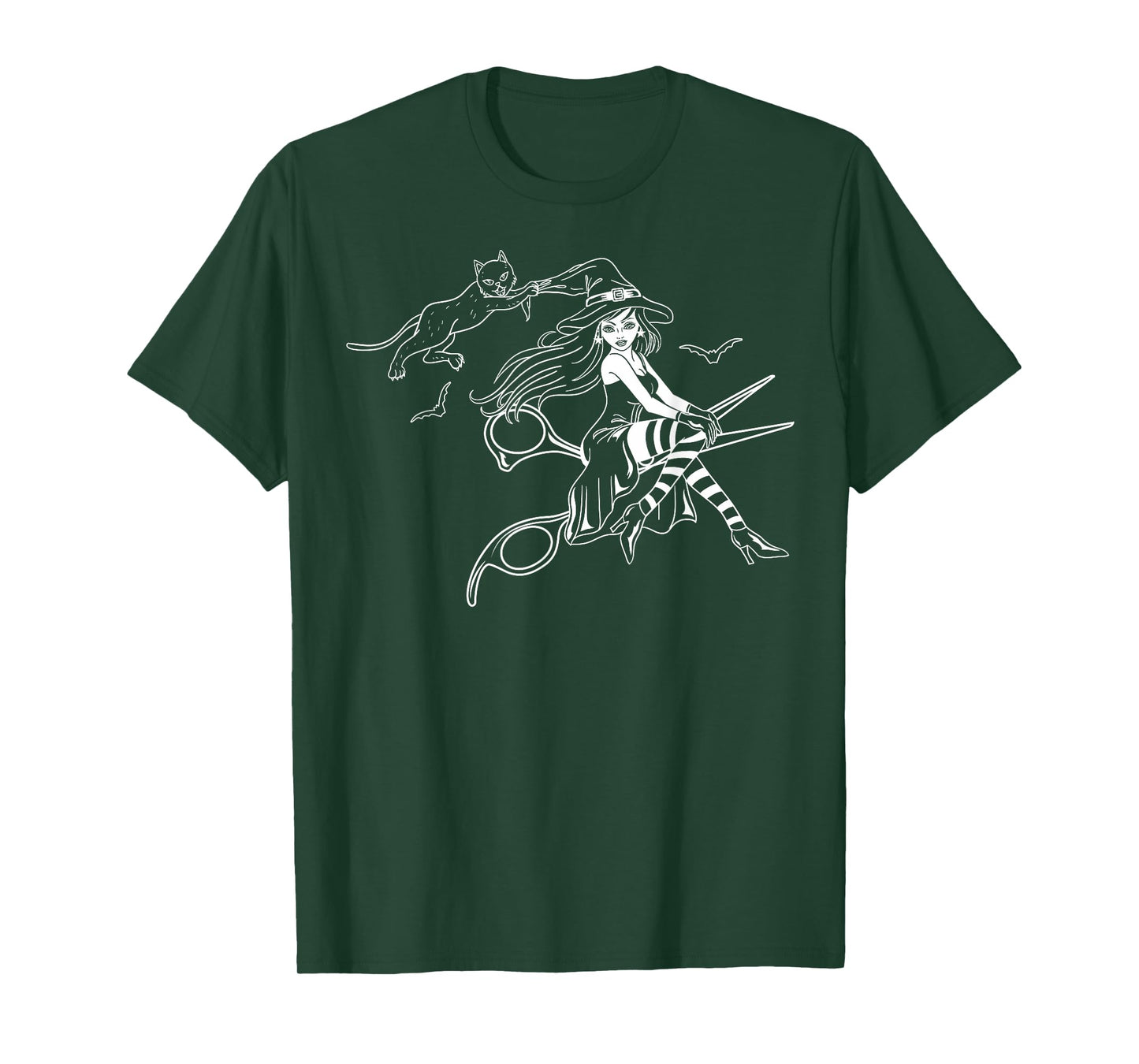Scissors Hairdresser Witch Cute Halloween Hair Salon Team T-Shirt