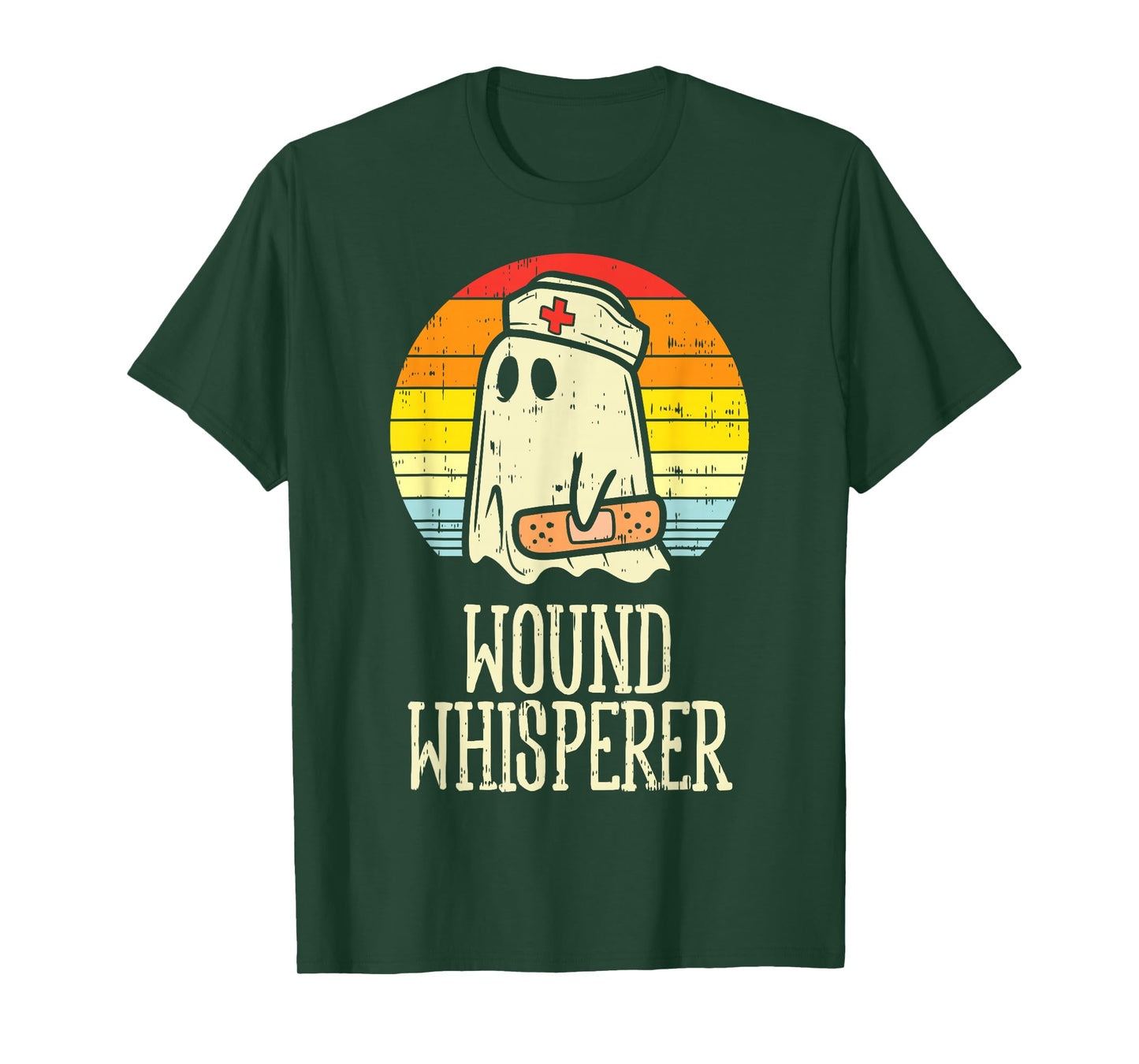 Wound Whisperer Ghost Nurse Boo Halloween Nursing RN T-Shirt
