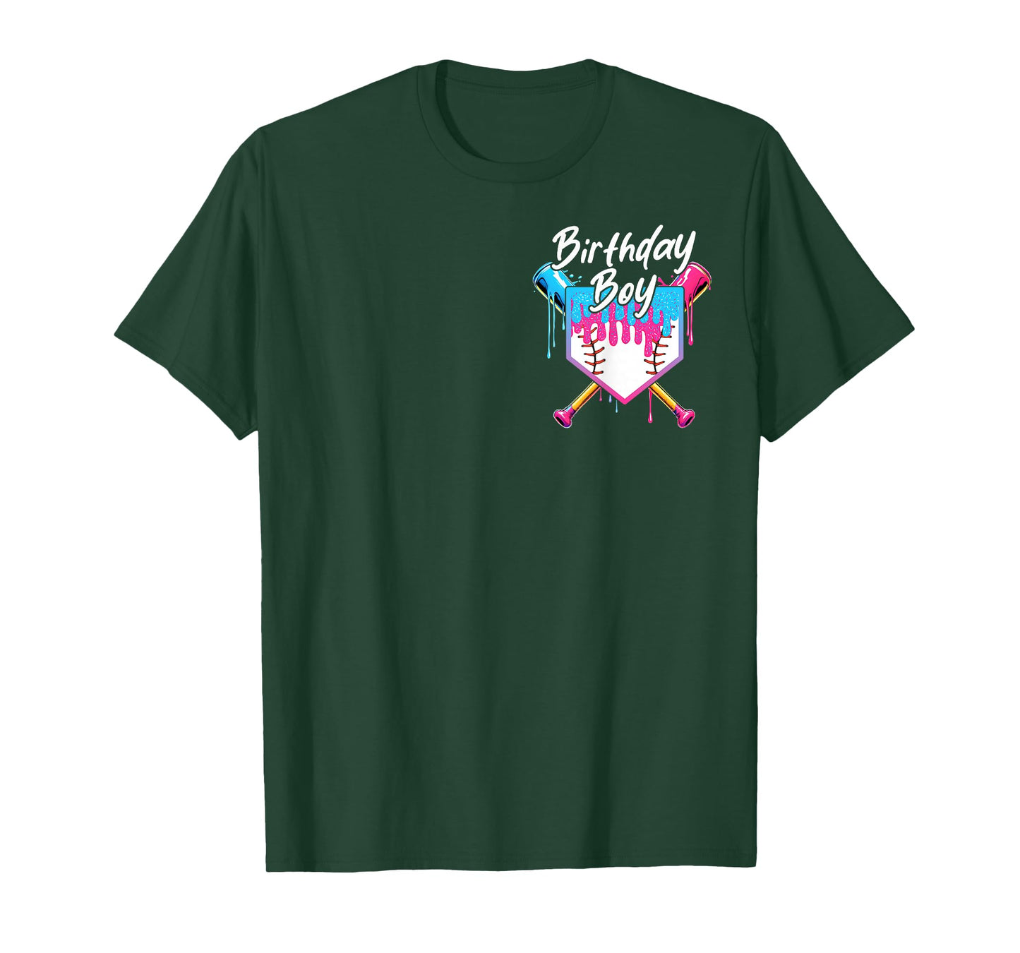 Baseball 8 Year Old Ice Cream Drip Boys 8th Birthday Sweet T-Shirt