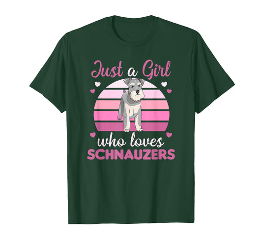 Just a girl who loves schnauzers Dogs For Girls T-Shirt