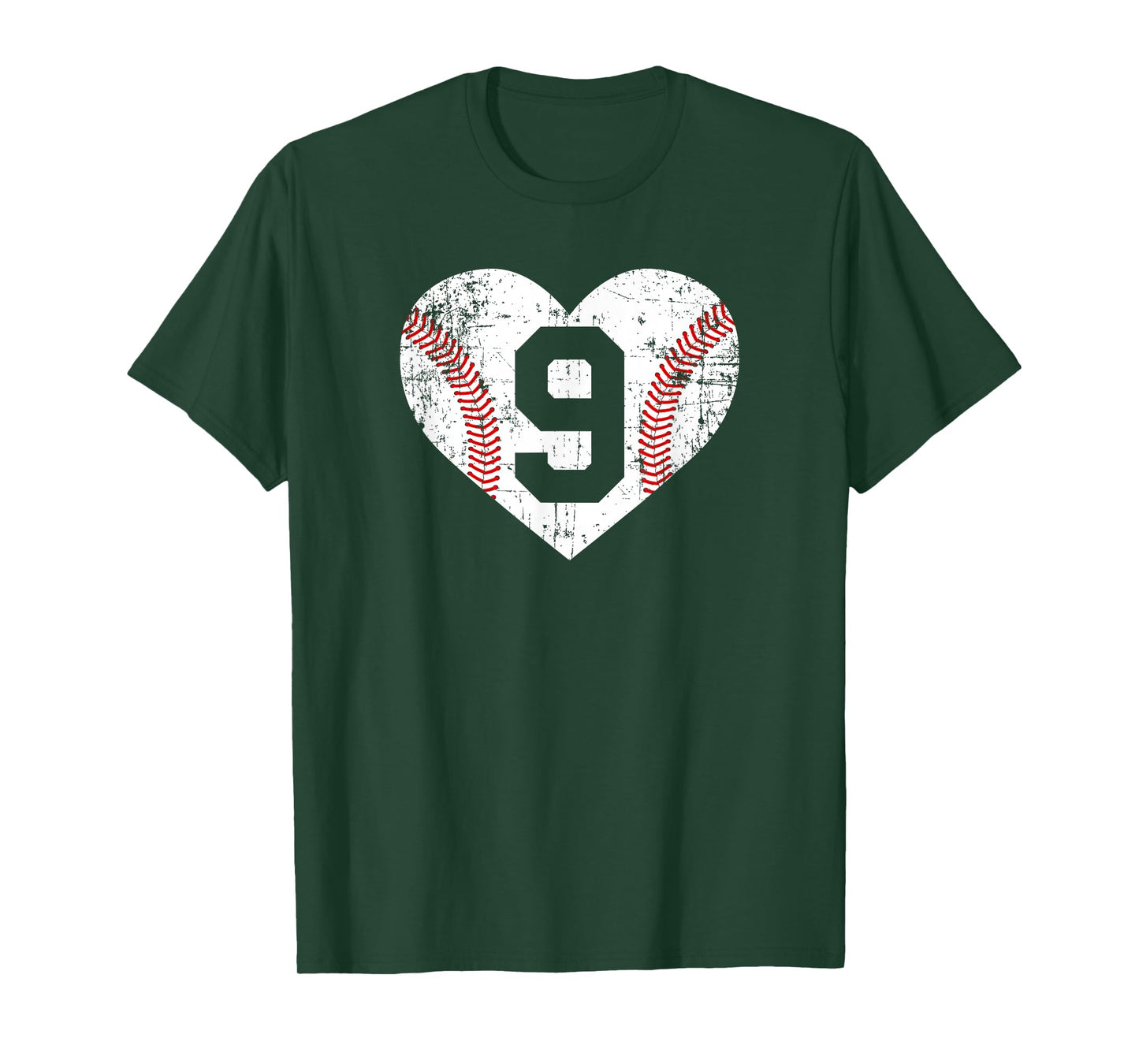 Vintage Baseball 9 Jersey Number T-Shirt