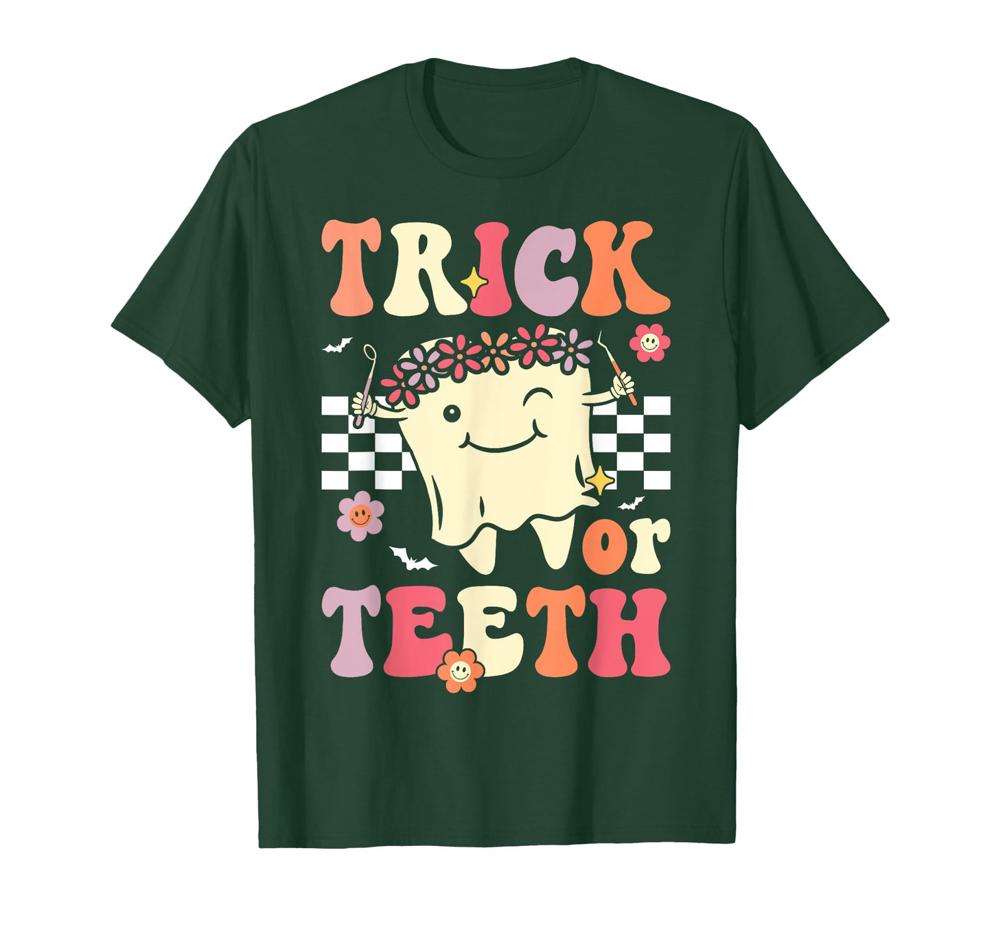 Trick Or Teeth Funny Dental Hygienist Halloween Dentist T-Shirt