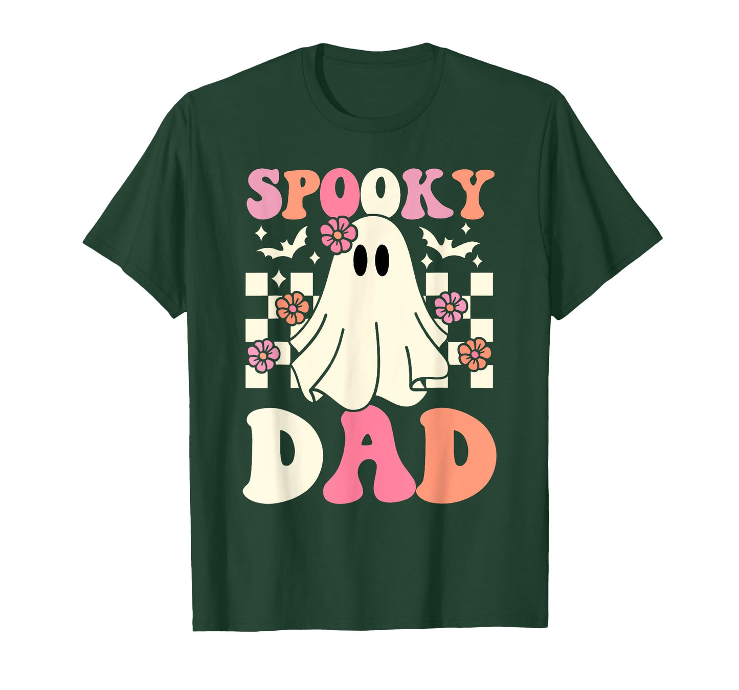 Spooky Dad Halloween Dad Ghost Costume Retro Boo Halloween T-Shirt