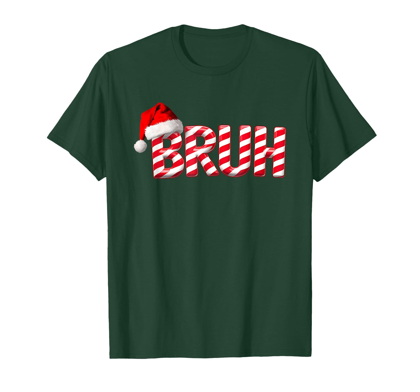 Bruh Christmas Candy Cane for Teen Boys Funny Xmas Bruh T-Shirt