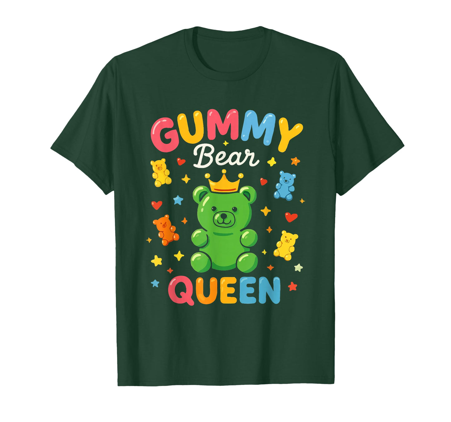 Gummy Bear Queen Funny Candy Lovers Girls Kids Women T-Shirt