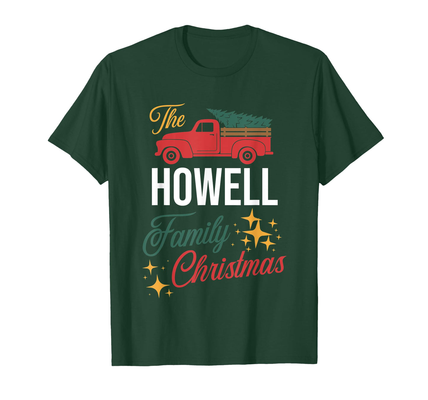 The Howell Family Christmas Matching Pajamas Group Gift T-Shirt