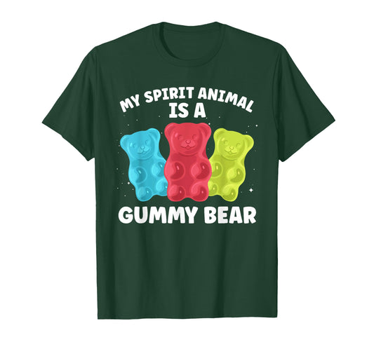 Funny Gummy Bear Art For Men Women Kids Candy Lover Gummies T-Shirt