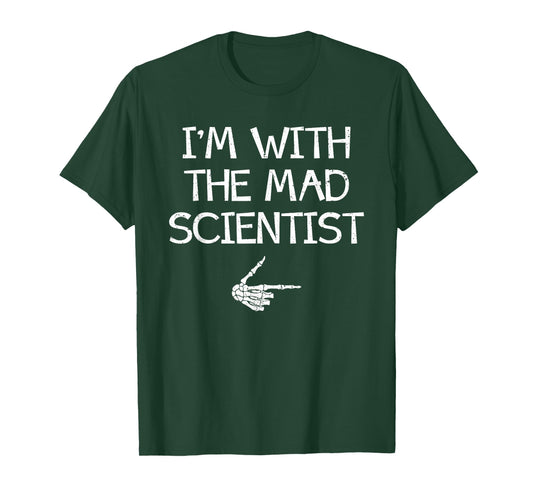 I'm With The Mad Scientist Easy Halloween Couples Matching T-Shirt