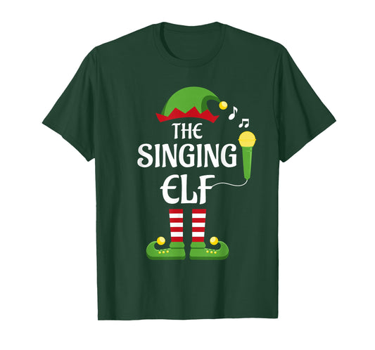 Singing Elf Family Matching Group Christmas Singer T-Shirt