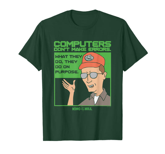 King of The Hill Dale Gribble Computer Errors Cartoon T-Shirt