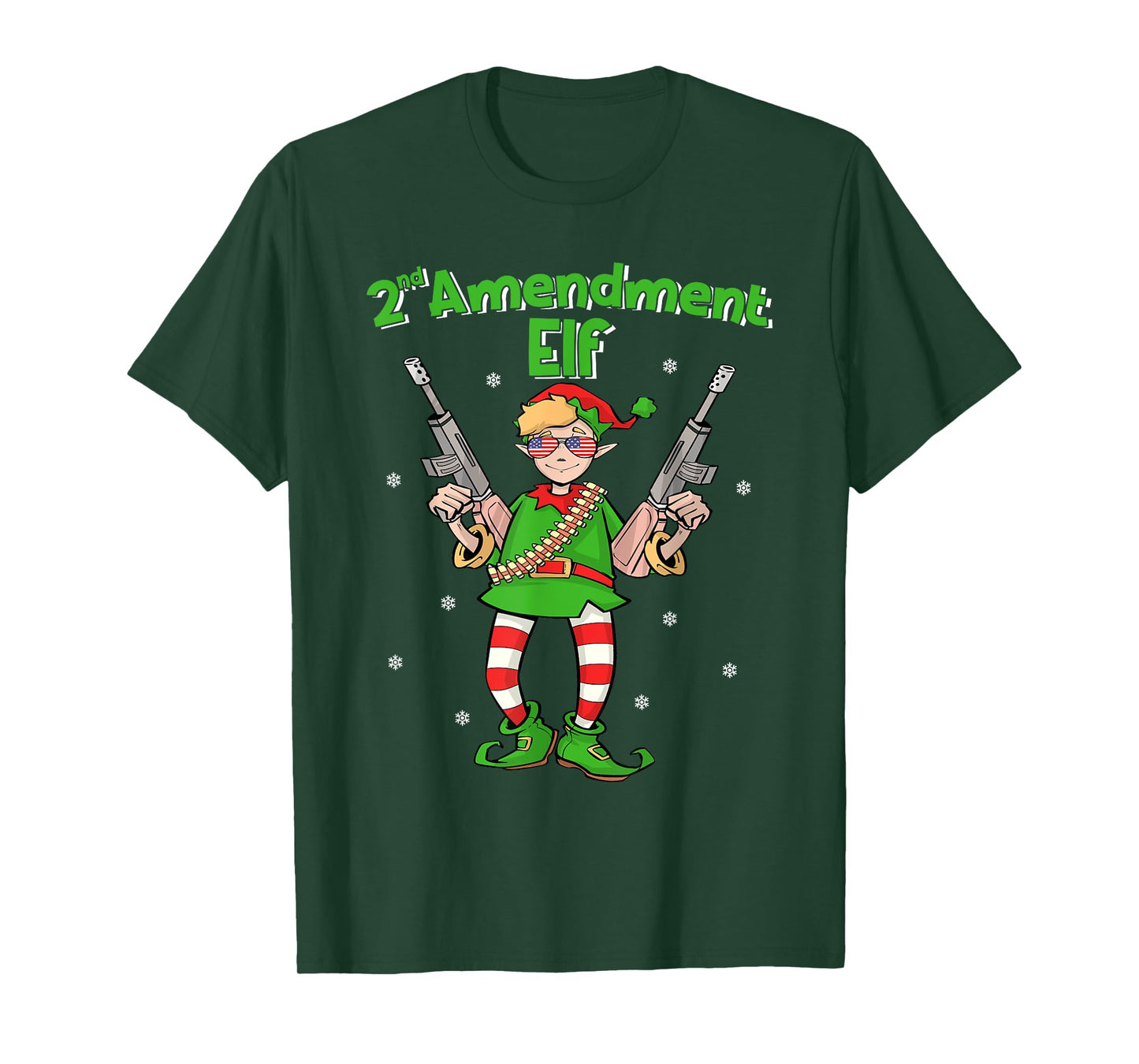 Second Amendment Elf | American Gun Lover Hunter Christmas T-Shirt