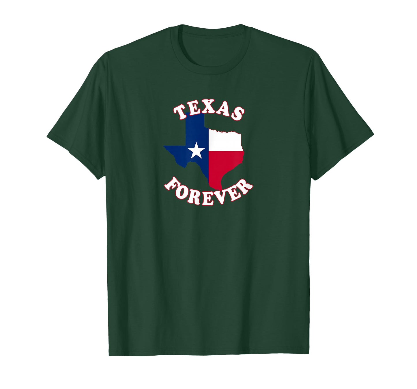 Texas Forever with State Outline and Flag T-Shirt