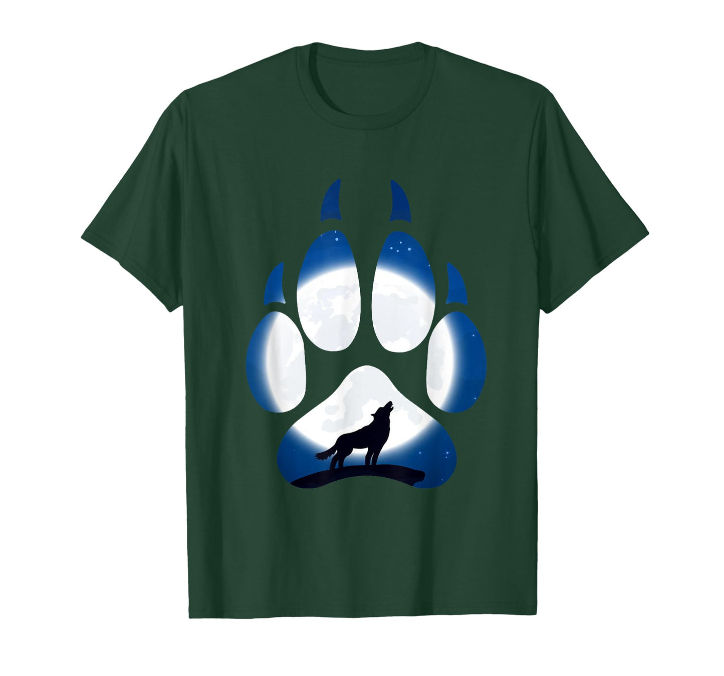 Wolf Paw Moonlight Predator Pack Wolf House Gift T-Shirt