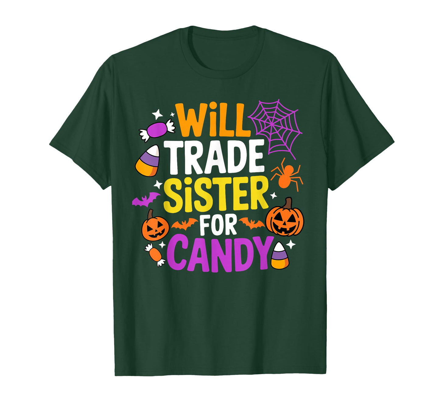 Will Trade Sister for Candy Funny Matching Halloween Brother T-Shirt