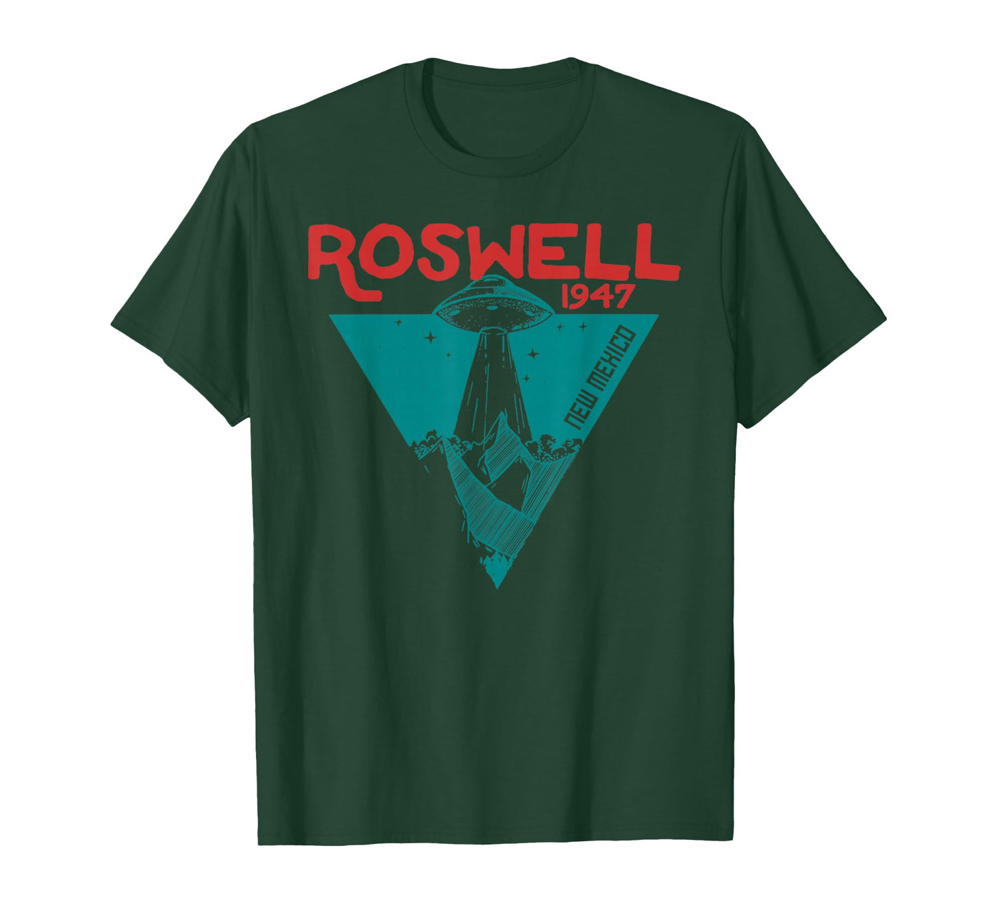 Roswell New Mexico 1947 Ufo Beam Flying Road Vintage T-Shirt