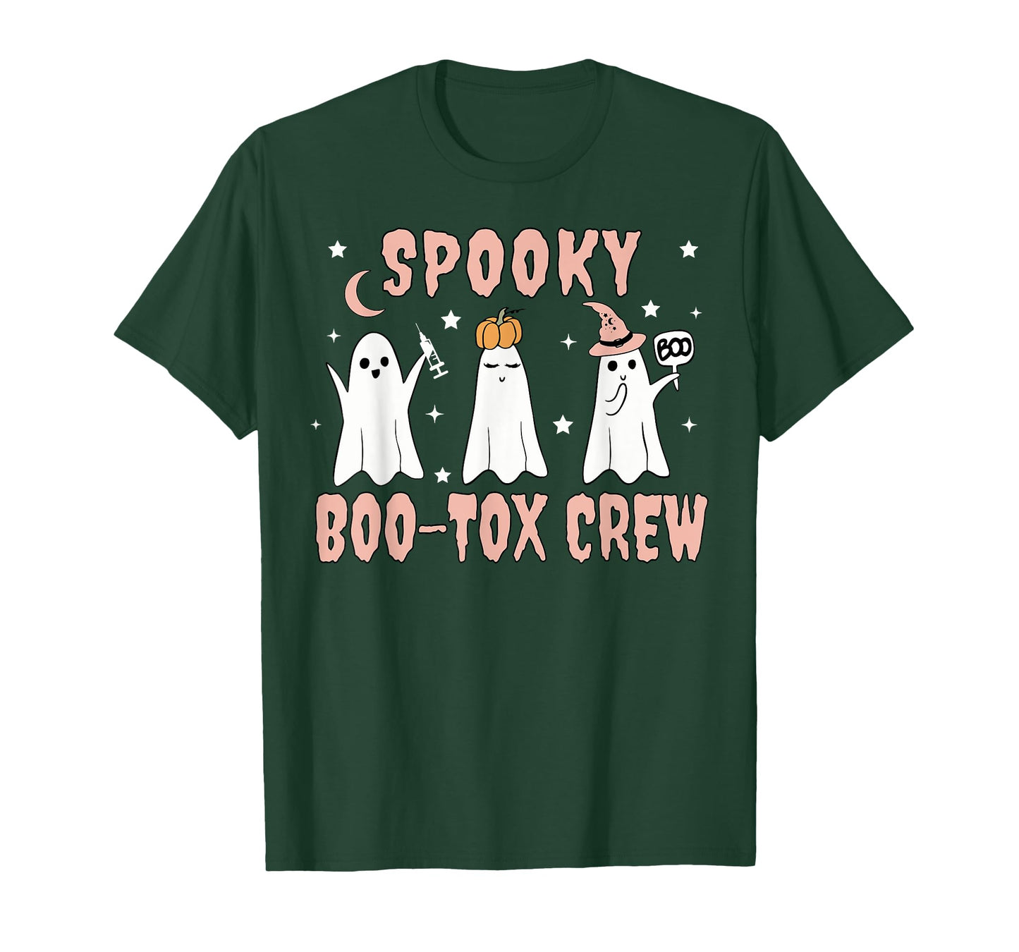 Ghost Spooky Boo-tox Crew Aesthetic Nurse Injector Halloween T-Shirt