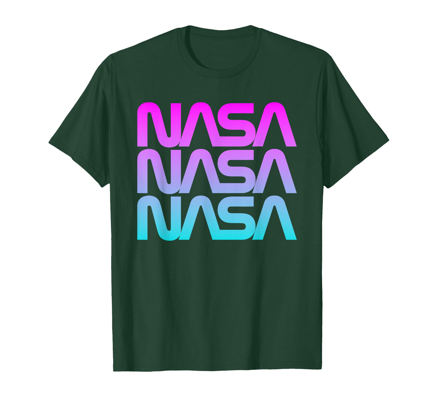 70s 80s Retro Vintage NASA Worm Retro NASA Pastel gradient T-Shirt
