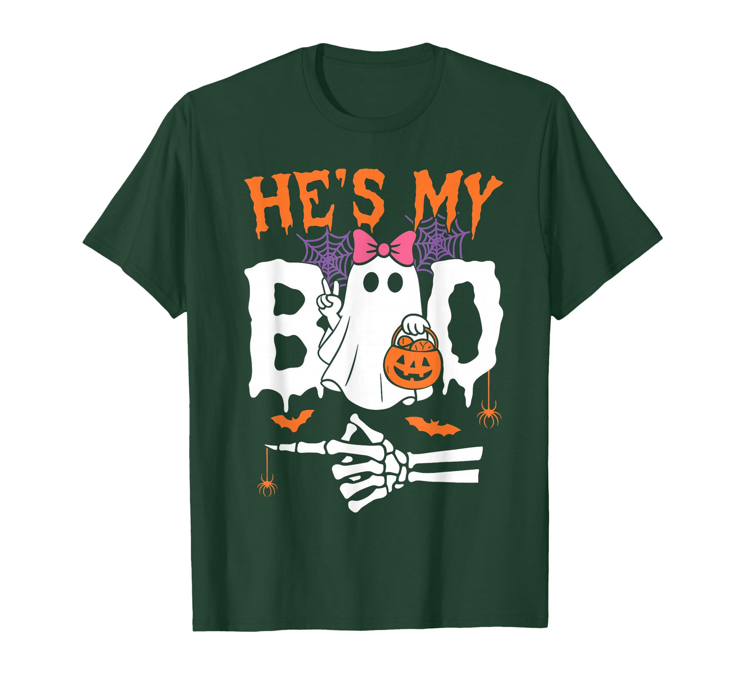 He's My Boo Matching Couple Halloween Funny She's My Boo T-Shirt