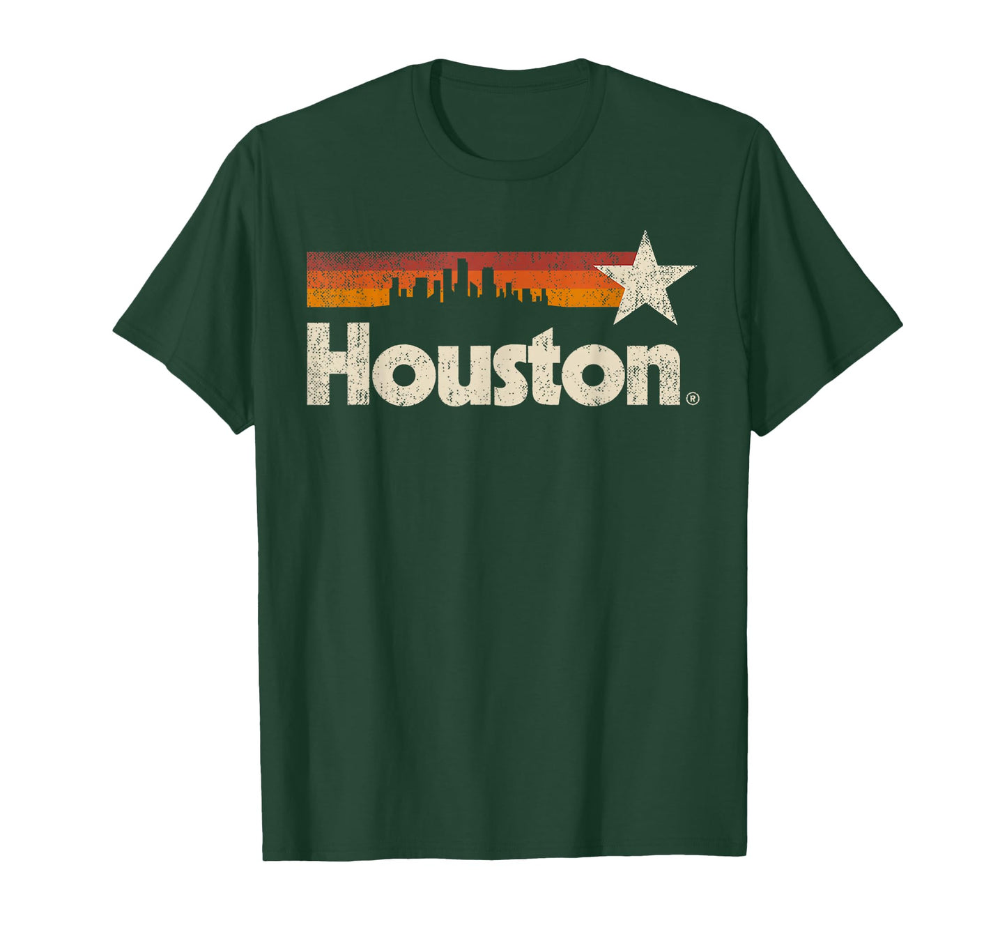 Vintage Houston City - Texas T-Shirt Houston Strong Stripes T-Shirt