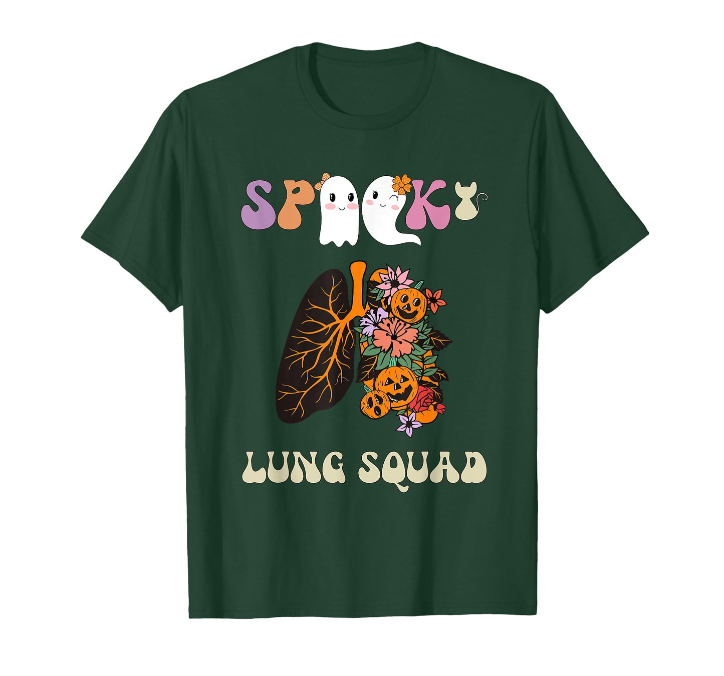 Spooky Lung Squad Respiratory Therapist Halloween T-Shirt
