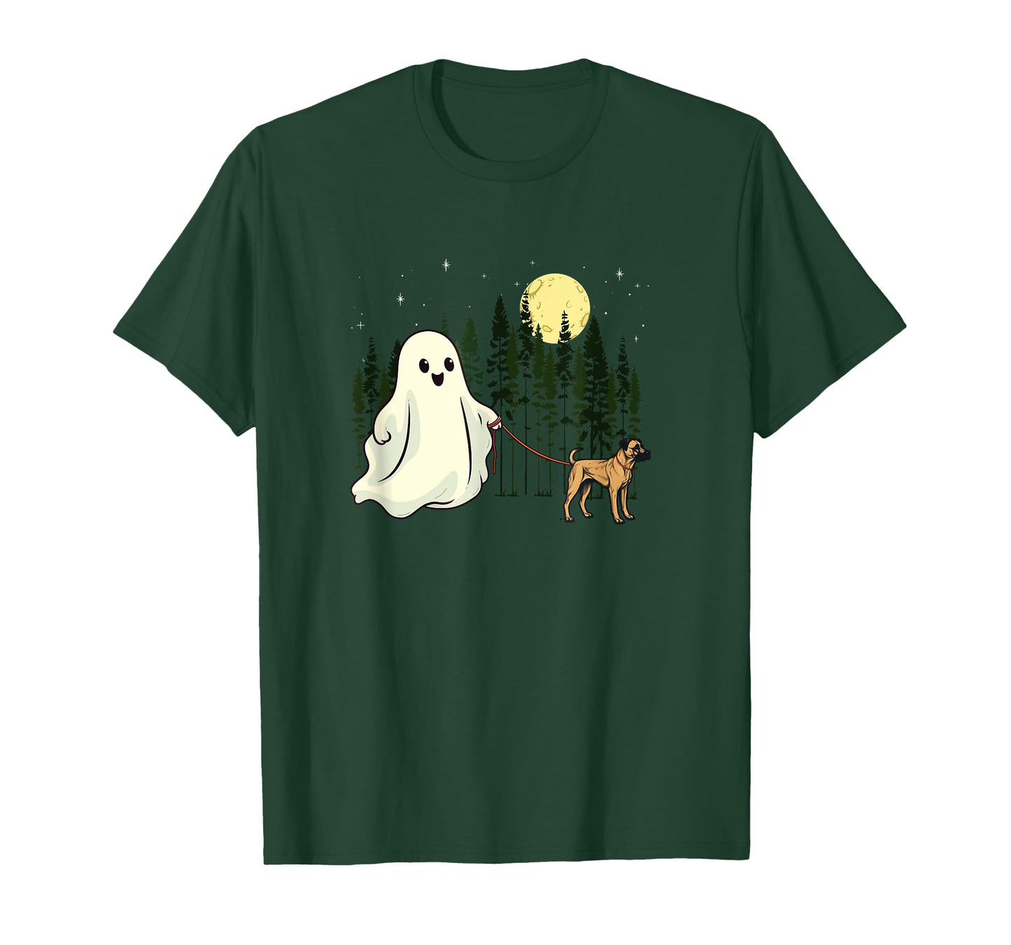 Black Mouth Cur Walking Ghost Halloween Funny Kids Costume T-Shirt
