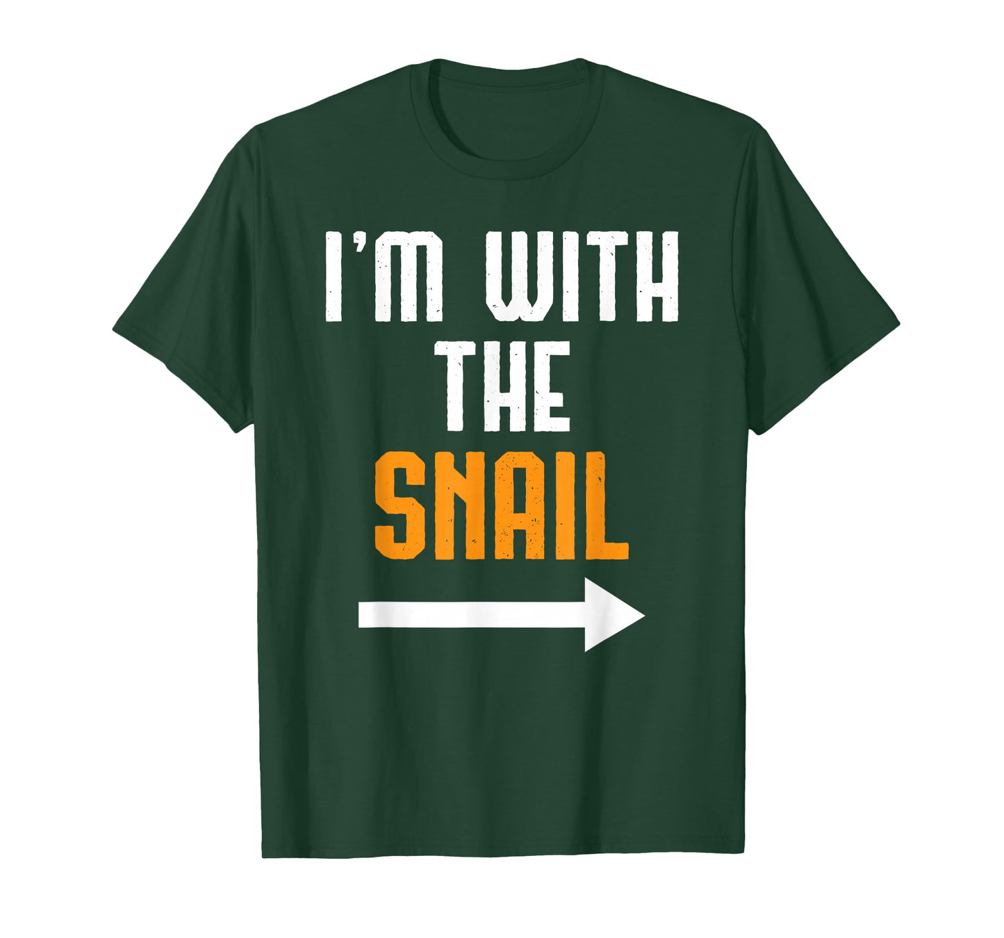 I'm With The Snail Shirt Costume Funny Halloween Couple T-Shirt
