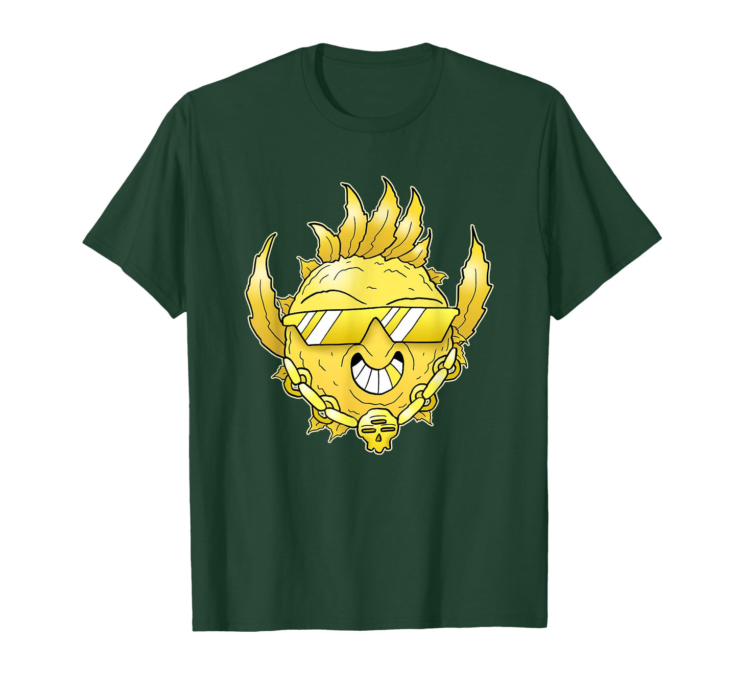 Golden Bud - Funny Smiling Plant for 420 Lover T-Shirt