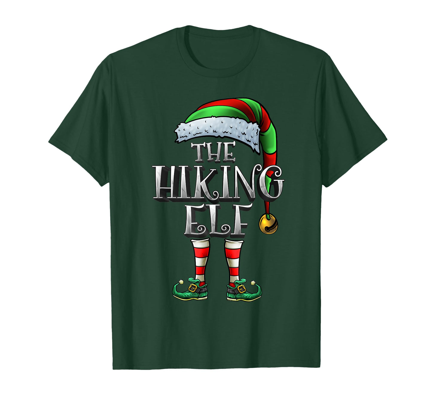The Hiking Elf Shirt Matching Family Hiking Christmas Elf T-Shirt