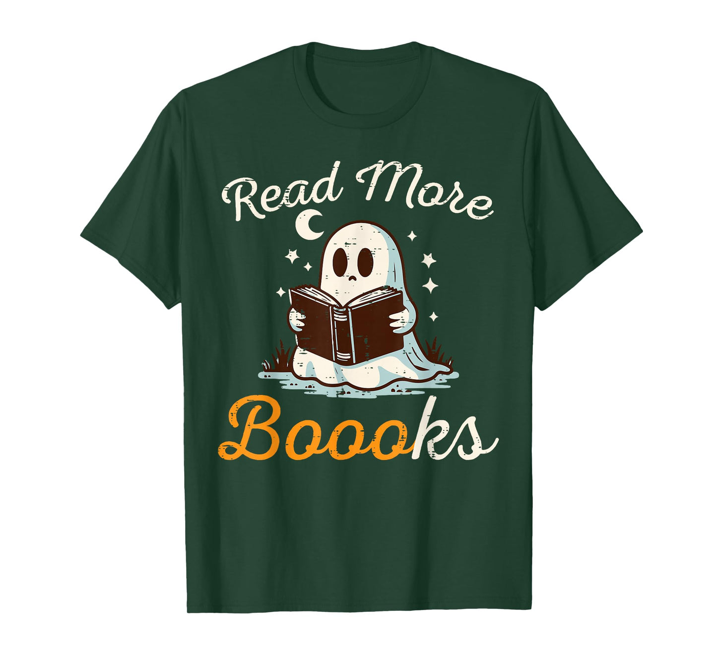 Read More Books Ghost Teacher Librarian Halloween Men Women T-Shirt