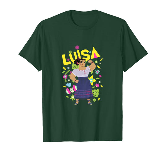Kids Disney Encanto Luisa Strong Woman Floral Toddler Youth T-Shirt