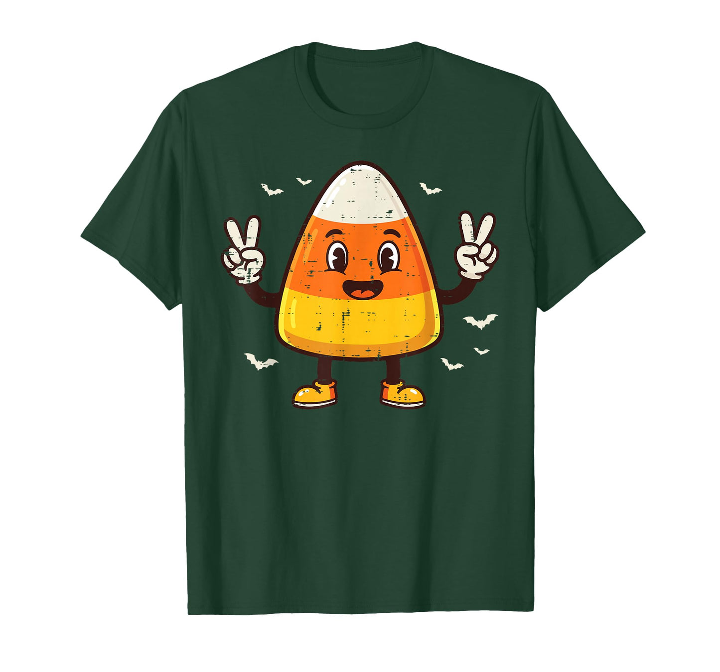 Halloween Candy Corn Peace Cute Costume Boys Kids Women Men T-Shirt