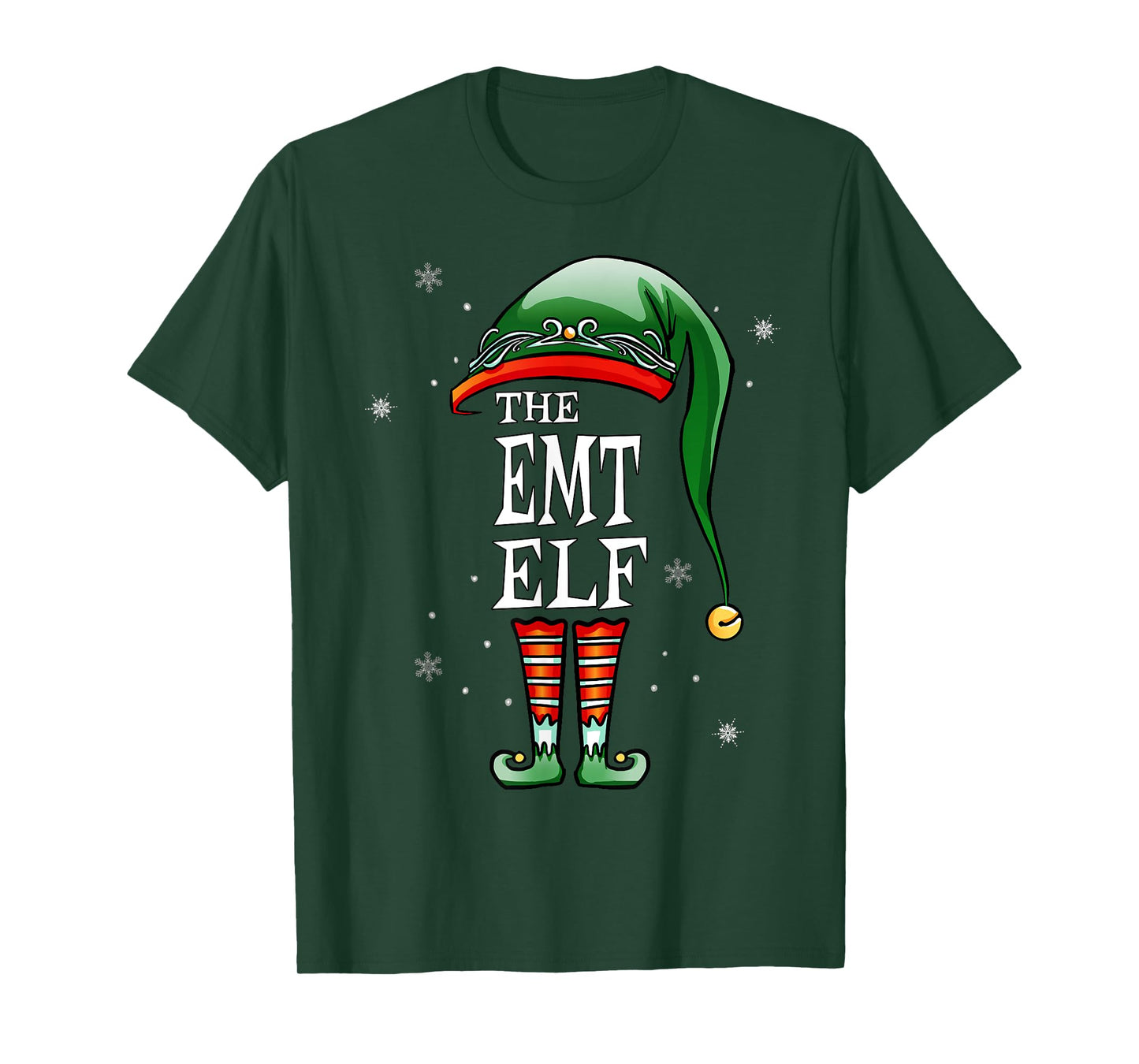 Matching Family Funny The Emt Elf Christmas T-Shirt