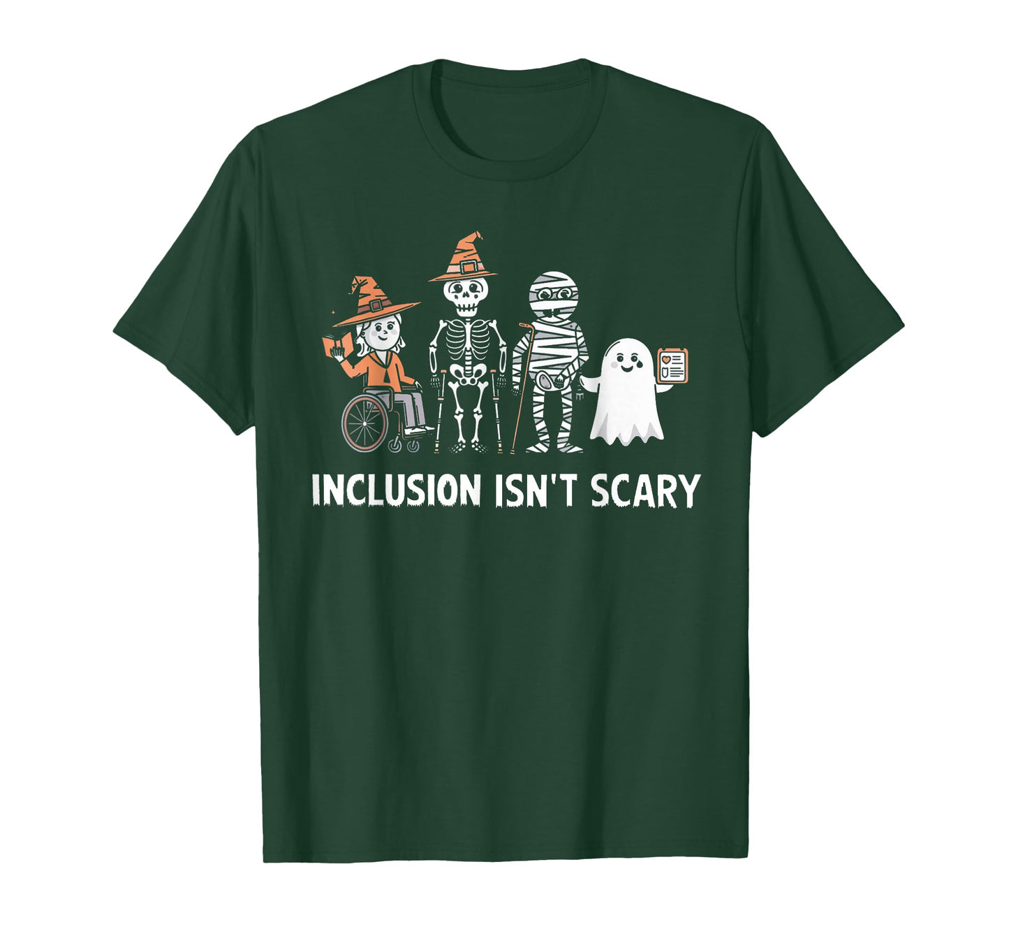 Inclusion Isn't Scary SLP Halloween Costume Sped Teacher T-Shirt