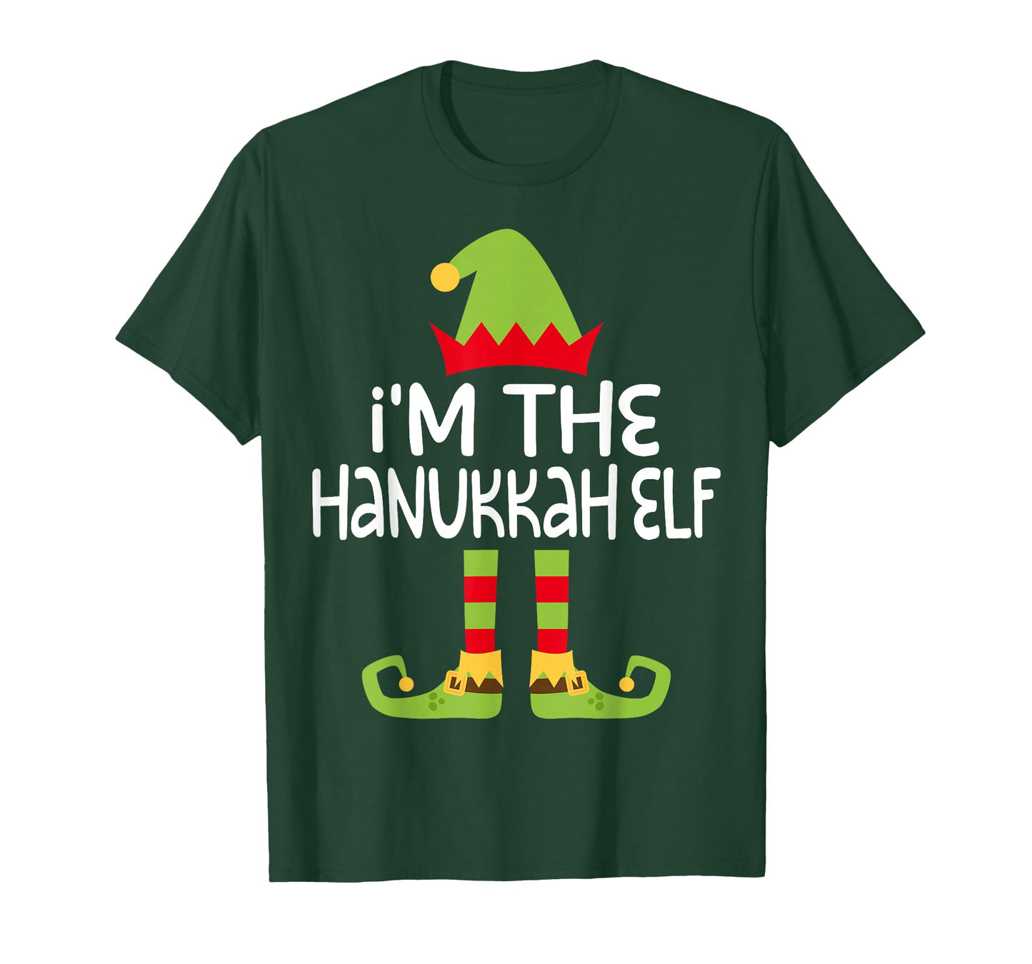 I'm The Hanukkah Elf Shirt Adult Kids Matching Christmas Elf T-Shirt