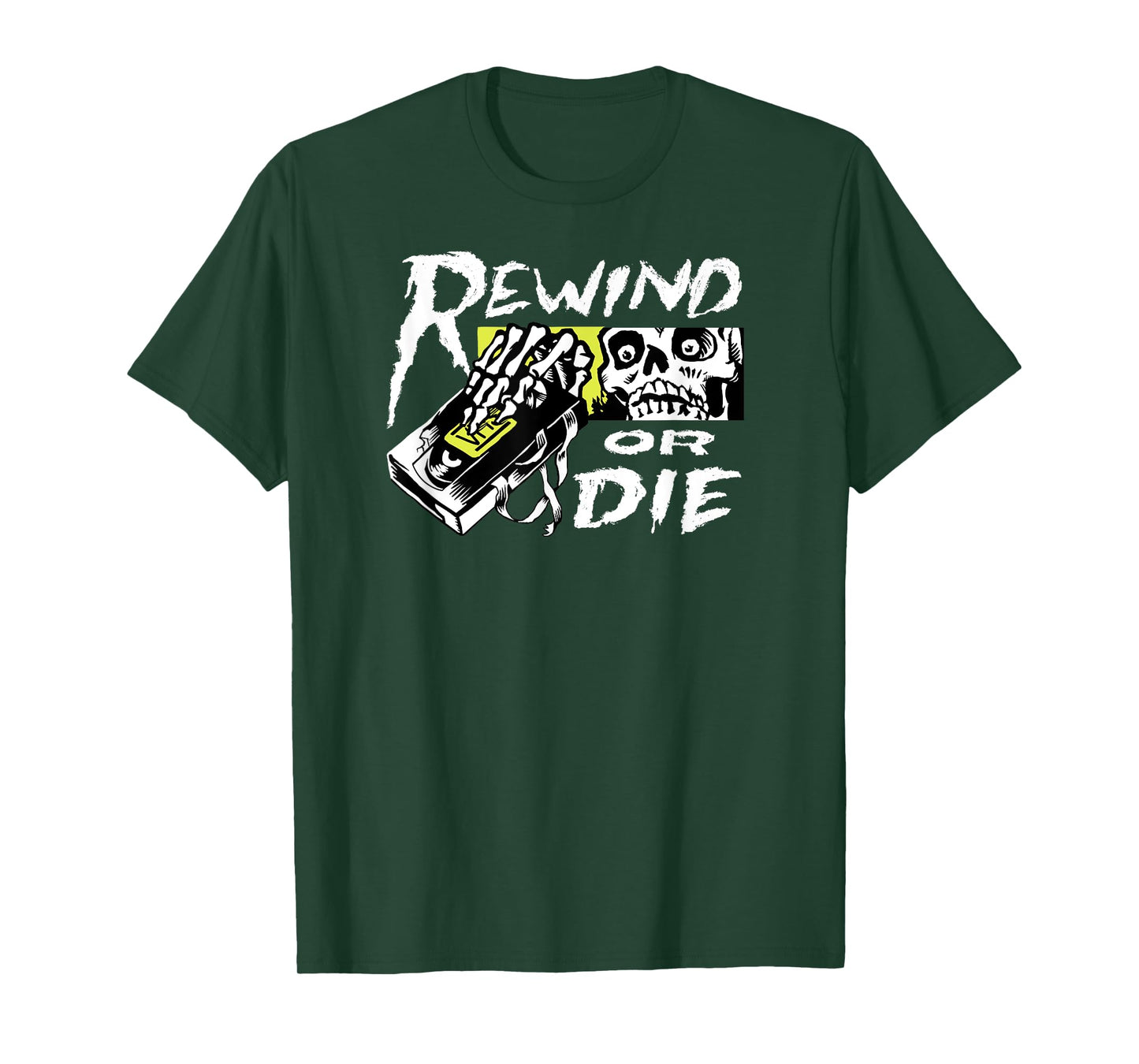 VHS Video Tape Punk T-shirt - Rewind or Die T-Shirt