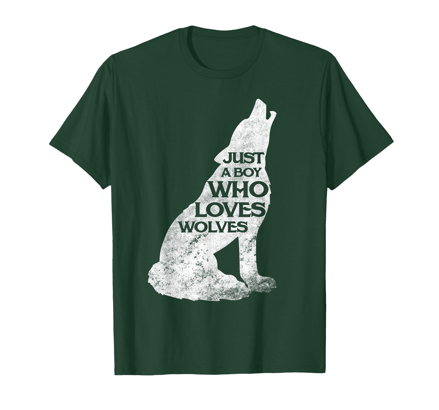 Just A Boy Who Loves Wolves Wolf Pack Girl Shirt Gift T-Shirt