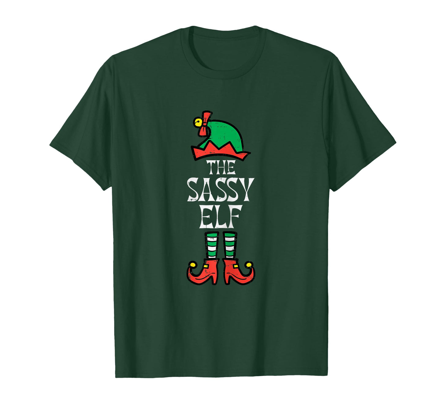 Sassy Elf Christmas Xmas Group Matching Women Girls Kids T-Shirt
