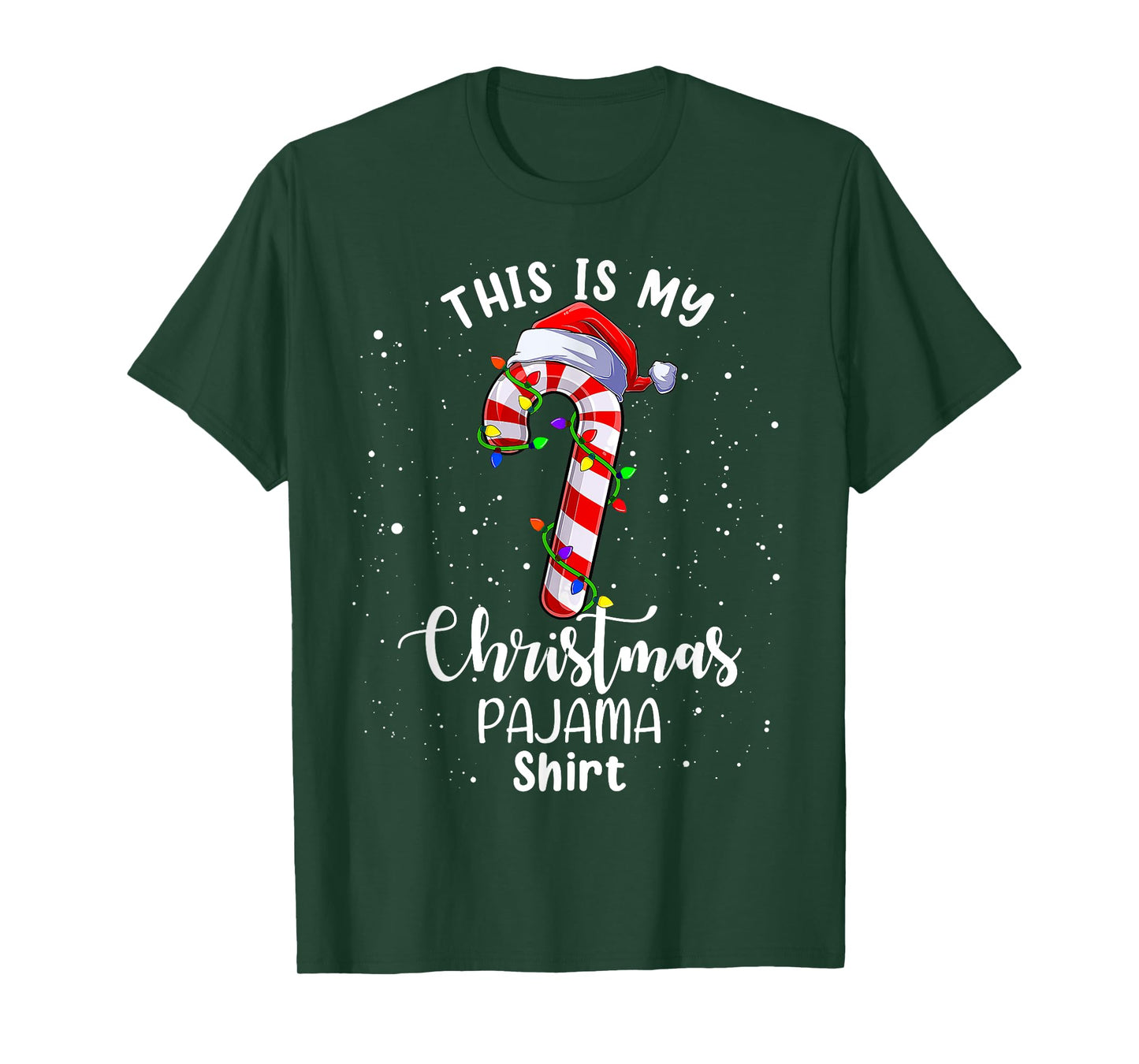 This Is My Christmas Pajama Shirt Candy Cane Kids Boys Girls T-Shirt