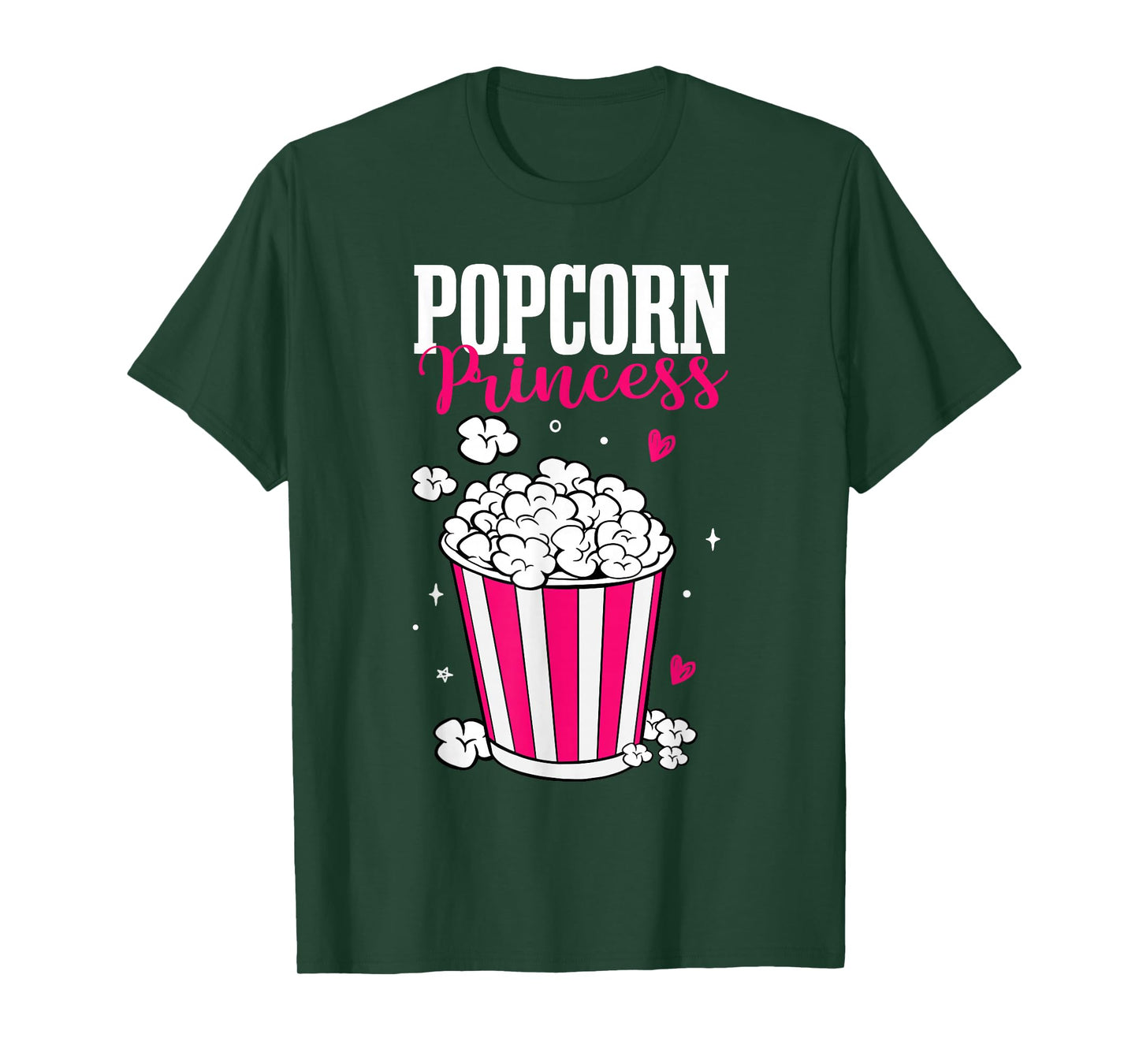 Popcorn Princess Women Cute Movie Night Cinema Snack T-Shirt