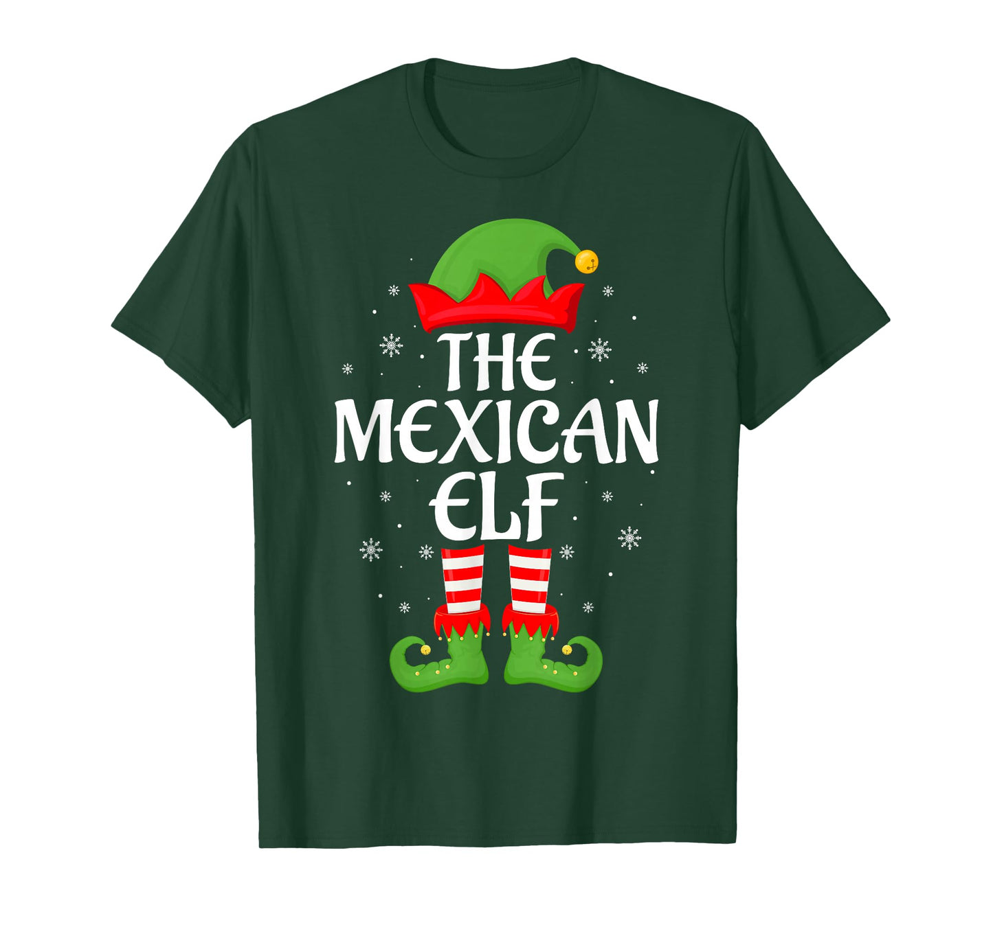 Mexican Elf Xmas Family Matching Elf Squad Christmas T-Shirt