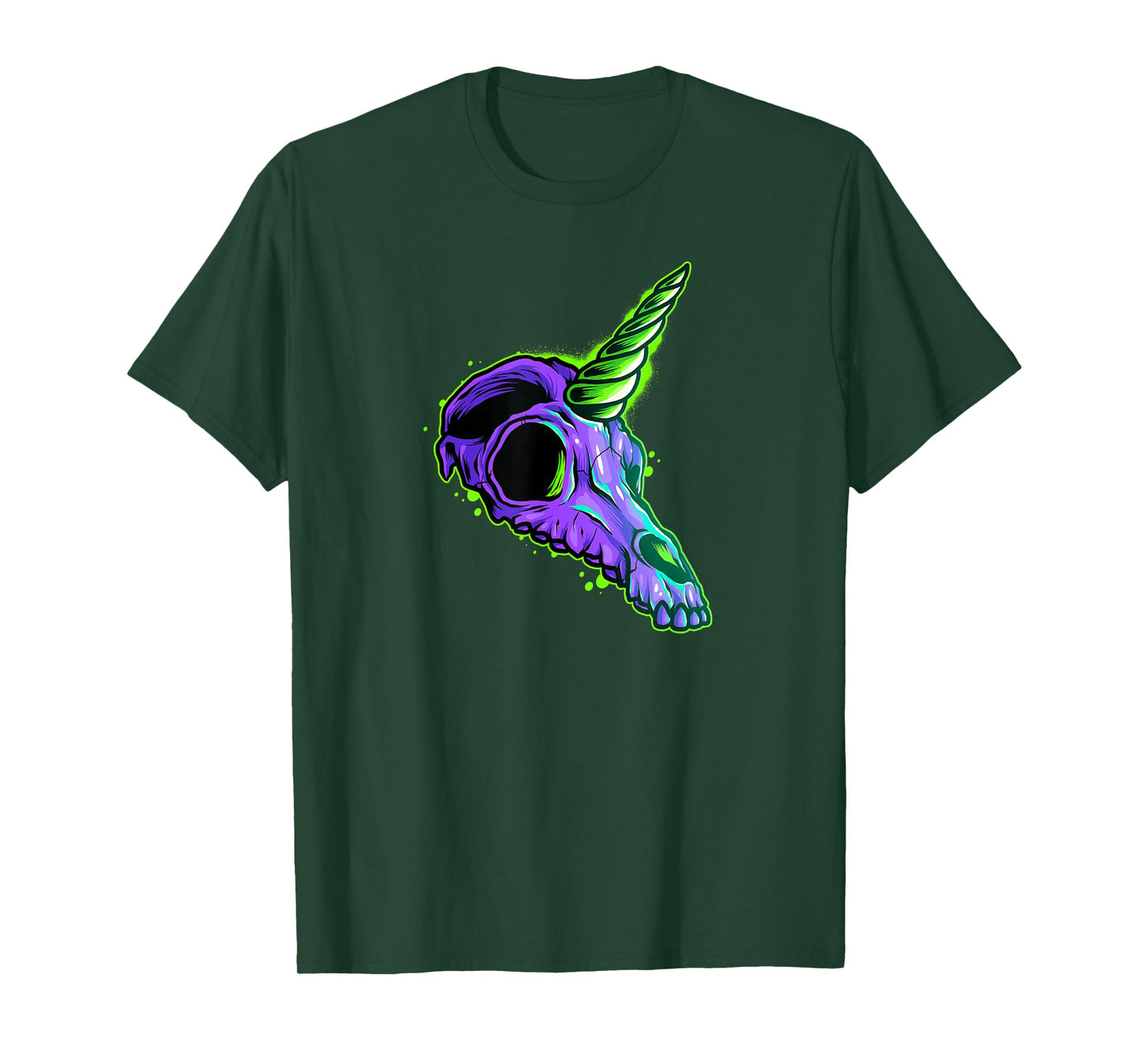 Unicorn Head Skull Punk Emo Magical Horse Unicorn Lover T-Shirt