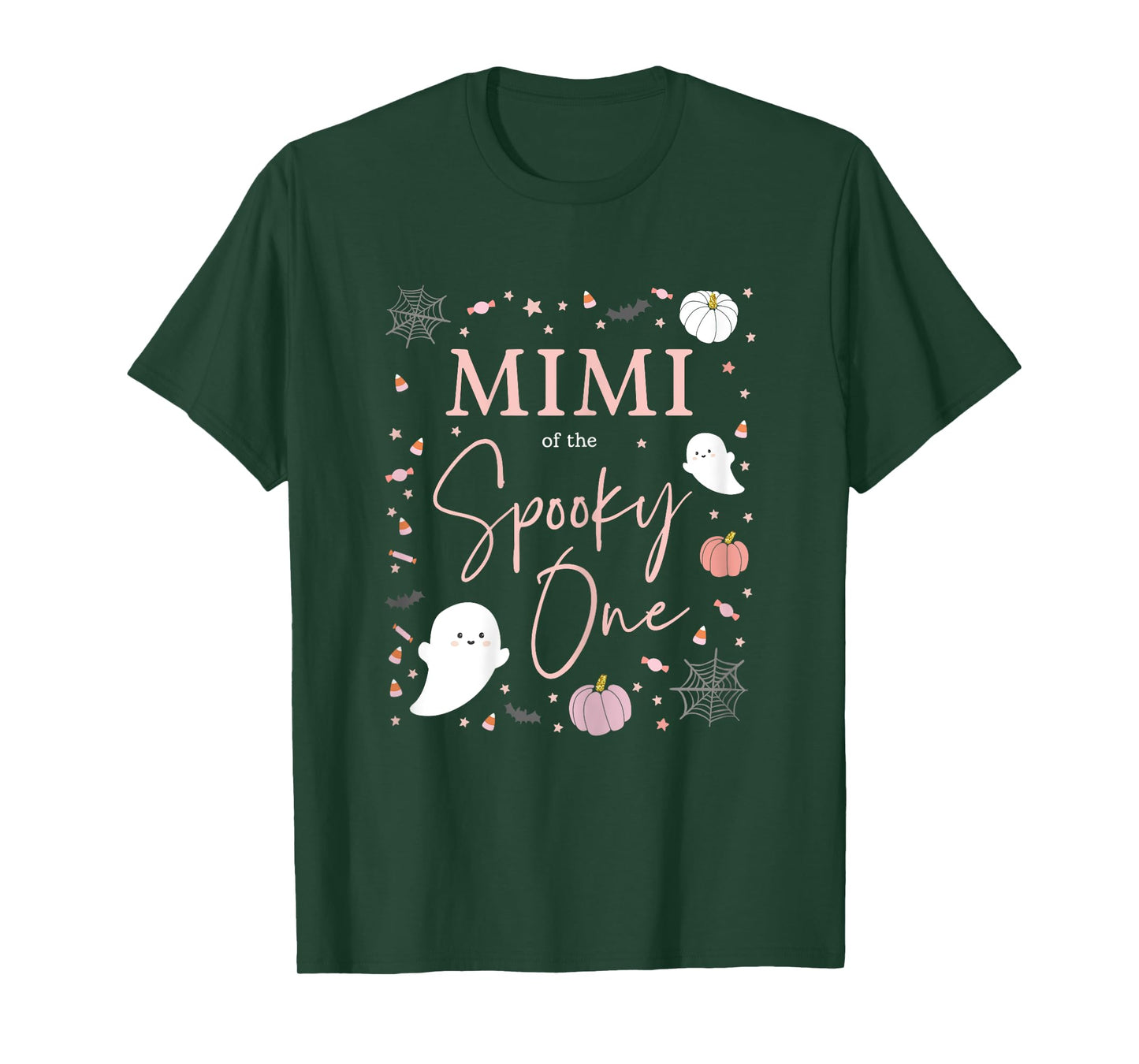 Mimi of the Spooky One Girl First Birthday Pink Halloween T-Shirt