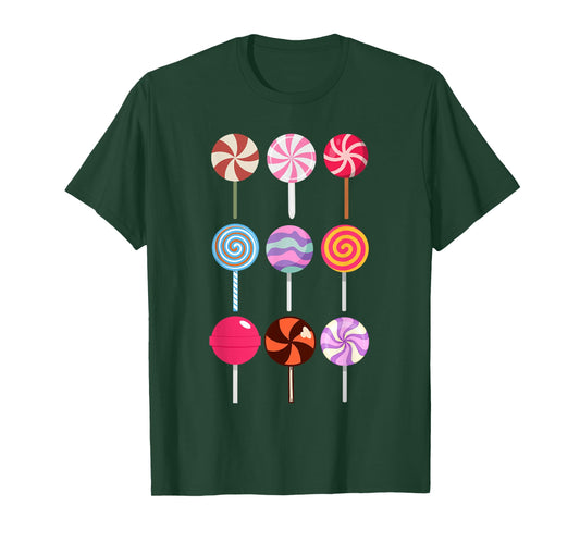 Funny Lollipop Art Candy Lollipop Lovers For Men Women Kids T-Shirt